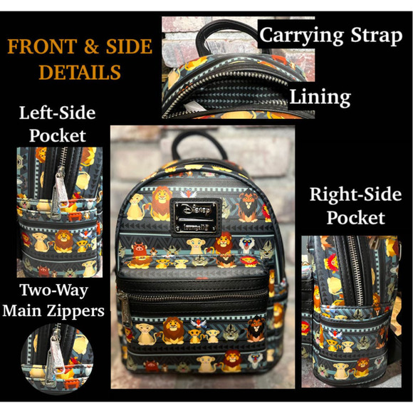 Loungefly Disney Lion King Tribal Chibi Mini Backpack - Picture 2 of 4